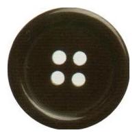 Hemline Round Classic 4 Holed Buttons 27.5mm Black