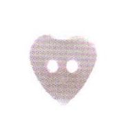 hemline heart shaped 2 hole buttons 125mm lilac