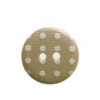 Hemline Round Polka Dot Pattern Buttons 17.5mm Grey