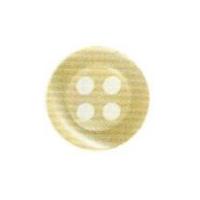 Hemline Round Translucent Rimmed Buttons 15mm Cream