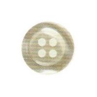 Hemline Round Translucent Rimmed Buttons 17.5mm White