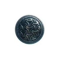 Hemline Round Aztec Style Shank Buttons 15mm Silver