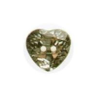 Hemline Heart Faceted Gem Like Buttons 12mm Clear