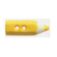 Hemline Novelty Pencil Crayon Buttons Yellow