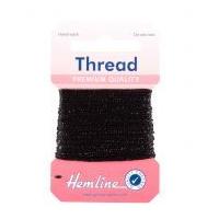 Hemline Glitter Sewing Craft Thread Black