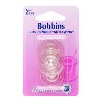 Hemline Plastic Bobbins for Sewing Machines Singer 600 & 700 Series