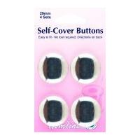 Hemline Metal Self Cover Buttons 29mm Silver