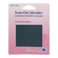 Hemline Polycotton Iron On Repair Mending Fabric 24cm x 90mm Bottle