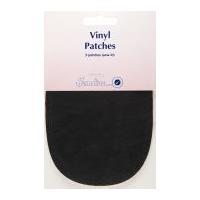 Hemline Sew On Vinyl Repair Mending Patch 10cm x 15cm Black