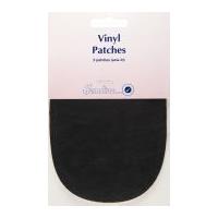 hemline sew on vinyl repair mending patch 10cm x 15cm black