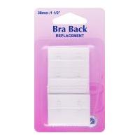 Hemline Bra Back Replacements 38mm White