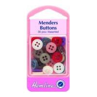 Hemline Sewing Repair Mender Buttons Assorted Colours