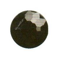 Hemline Round Faceted Buttons Black