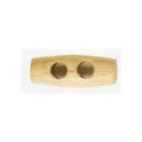 Hemline Wooden Toggles 30mm Light Natural