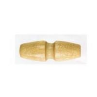 Hemline Natural Wood Chunky Toggles 35mm Light Natural