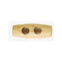 hemline wooden toggles 35mm light natural