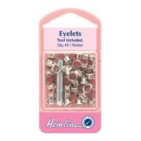Hemline Metal Eyelets Kit with Tool Silver
