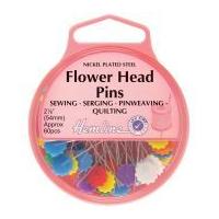 Hemline Long Flower Head Pins 47mm