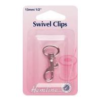 Hemline Swivel Clip Fasteners Silver