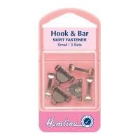 Hemline Hook & Bar Fasteners Silver