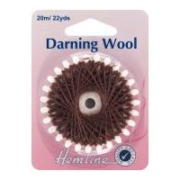 Hemline Wool & Polyester Darning Yarn 20m Brown