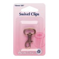 Hemline Swivel Clip Fasteners Bronze