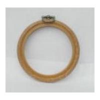 Hemline Round Flexi Hoop Frame Wood Grain