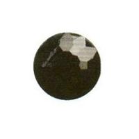 Hemline Round Faceted Buttons Black