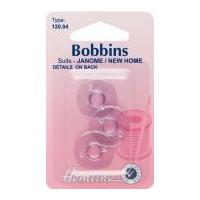 Hemline Plastic Bobbins for Sewing Machines Janome & New Home