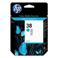 Hewlett Packard HP 38 Cyan Pigment Ink Cartridge with Vivera Ink