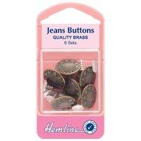 Hemline Jean Buttons Bronze - 16mm 375252