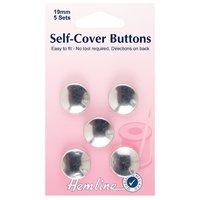 Hemline Self Cover Buttons Metal Top - 19mm 375253