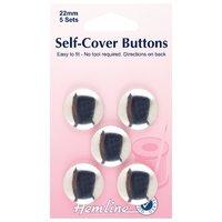 Hemline Self Cover Buttons Metal Top - 22mm 375254