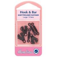 Hemline Hook and Bar Black - Large 375249
