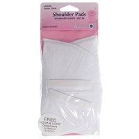 hemline shoulder pads standard set in white large 375166