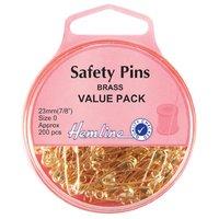 hemline safety pins value pack 23mm 200pcs 375240