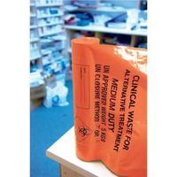 Heavy Duty 8kg90L Clinical Waste Bags Orange 1 x Roll of 50 Bags ATHD8