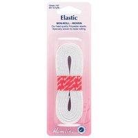 Hemline Woven Non-Roll Elastic White - 2m x 12mm 375472