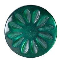 Hemline Button Code C 15mm Pack 5 Emerald by Groves 376747