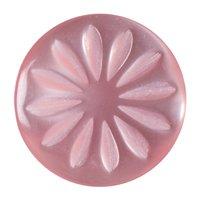 Hemline Button Code C 15mm Pack 5 Pink by Groves 376748