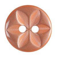 Hemline Button Code B Size 13.75mm Pack 8 - Orange by Groves 376606