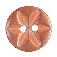 Hemline Button Code B Size 16.25mm Pack 6- Orange by Groves 376608