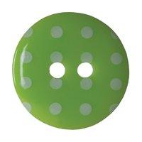 Hemline Button Code D 15mm Lime Green by Groves 376760