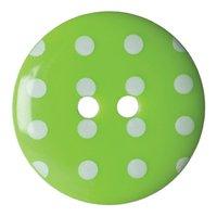 Hemline Button Code D 22.5mm Pack 3 Lime Green by Groves 376769