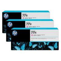 Hewlett Packard HP 771C 775ml Light Magenta Ink Cartridges 3-Pack for