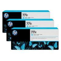 Hewlett Packard HP 771C 775ml Light Cyan Ink Cartridges 3-Pack for
