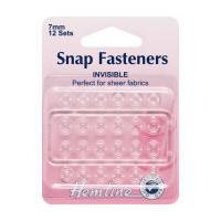 hemline invisible snap fasteners 7mm 12 pack