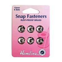 hemline snap fasteners 13 mm 6 pack