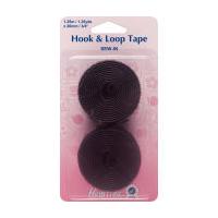 Hemline Black Sew In Hook and Loop 20 mm x 1.25 m