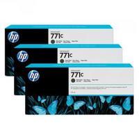 Hewlett Packard HP 771C Matte Black Designjet Ink Cartridge Pack of 3
